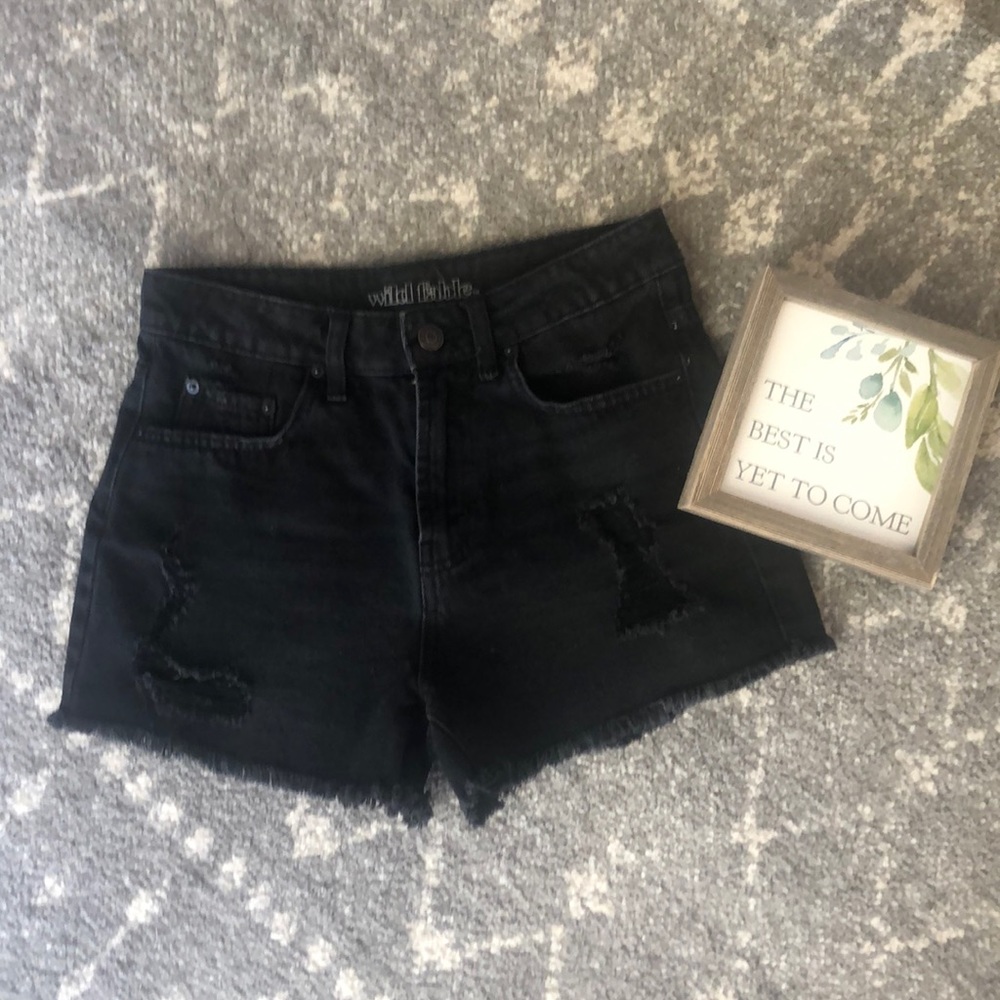 Wild Fable black denim shorts